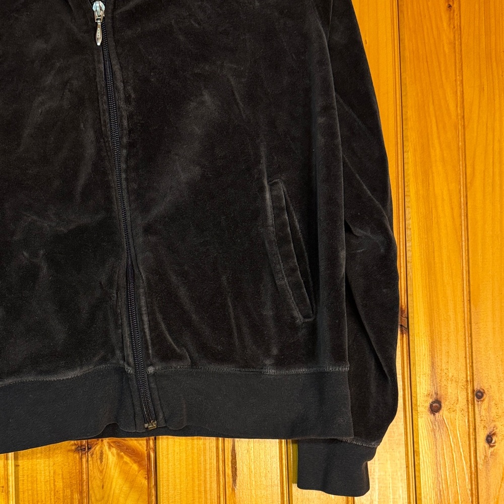 GAP Women’s Black Velour Bomber Jacket - Picture 6 of 7